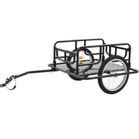 Pliant Réglable Amovible En Métal Cargo Vélo Utilitaire Chariot De Transport De Remorque À Bagages 150kg Capacité De Charge