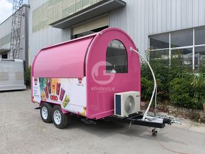 Rimorchio per alimenti neri per esterni bar per bevande Mobile contenitore chiosco carrello per la vendita camion Mobile per cibo - Product Image 4