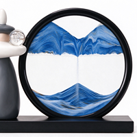 Tableau d'art créatif en sable mouvant avec empilage de pierres, 360 °   Décoration Paysage de Sables Mouvants – Cadeau Idéal pour la Maison et le Bureau
