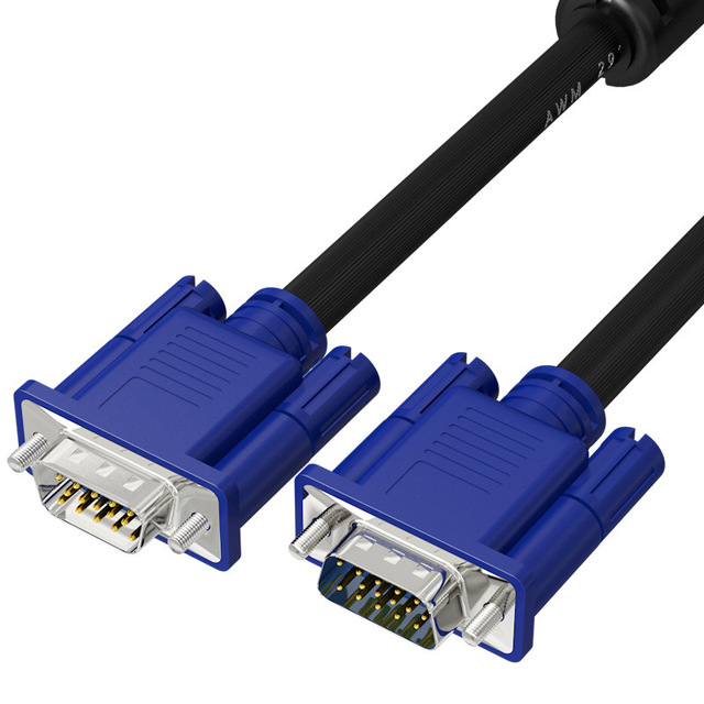 Super Quality 15pin Monitor VGA to VGA Male to Male Cable with Gold Plated Connectors PVC Jacket for Computer HDTV Projector