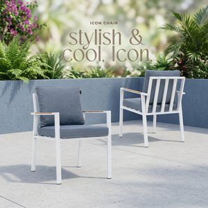 Canapé de jardin moderne en aluminium pour l'extérieur, fauteuil rembourré résistant aux intempéries avec rotin PE pour hôtel et bord de piscine - Product Image 2