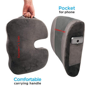 100% Gel infuso e Ventilato <span class=keywords><strong>Ortopedico</strong></span> di Gomma Piuma di Memoria Cuscino del Sedile/sostegno per la Schiena Cuscino Allevia Indietro Coccige Sciatica Dolore Lombare - Product Image 6