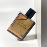 Bouteille de parfum de luxe rectangulaire rectangulaire 100ml Bouteille de pompe de lotion transparente Conteneur cosmétique Bouteille de parfum vide