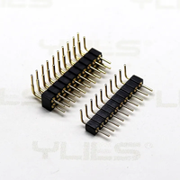 Connecteur de broches à angle droit usiné à rangée unique, pas de 2,0 mm, hauteur 2,8 mm, 02-40P, broches rondes, carte à carte