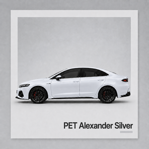 Vinilo para Automóviles Alexander Silver PET Metálico de Alto Brillo con Tecnología Air Release Antiarañazos para Cambio de Color de Carrocería Completa - Product Image 1