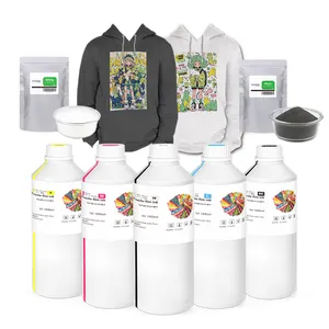 Winnerjet 500ml 1000ml Blanco CMYKW DTF Premium Ink L1800 L805 DTF Impresora I3200 XP600 5113 DX5 DX7 Cabezal de impresión DTF Tinta y película