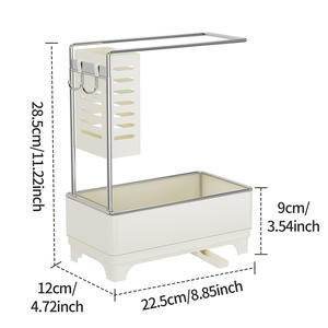 Moderno Soporte de Esponjas para Cocina de Hotel, Ecológico, Montado en Pared, con Drenaje, para Paños de Limpieza, Toallas, Cepillos y Secado en Fregadero - Product Image 4