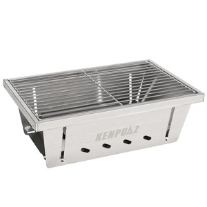 Kenpuaz Outdoor Folding <b>BBQ</b> Grill Stainless Steel 3cm Foldable Compact Design For <b>Camping</b> Grills - Product Image 2