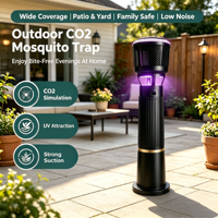 Piège à moustiques au CO2, attracteur bionique de moustiques au dioxyde de carbone, tueur de moustiques par aspiration étanche pour jardin extérieur, lutte antiparasitaire