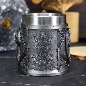 European Medieval Warrior Beer <b>Mug</b> Creative Vintage Warrior <b>Large</b> Capacity Retro <b>Mug</b> Warrior and Dragon - Product Image 3