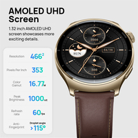 Montre connectée Mibro Watch Lite 3 Pro Global Edition de haute qualité, écran AMOLED de 1,32 pouce, GPS, étanche 5ATM, montre connectée élégante