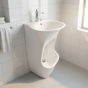 Lavabo de Cerámica para Musulmanes, Baño de Ablución, Drenaje Integrado, Asa de Palanca Pulida, Fácil de Limpiar y Ecológico - Product Image 1
