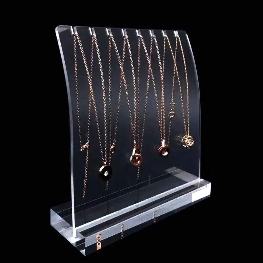 Présentoirs acryliques Offres Spéciales de cou d'affichage de bijoux de présentoirs de bijoux de collier