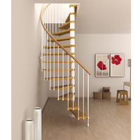 Système d'escalier en arc de haute qualité en acier galvanisé, construction en bois, design moderne pour résidence