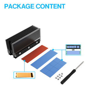 JEYI sirip pasif peredam panas aluminium pekerjaan berat OEM sirip Heatsink pasif <span class=keywords><strong>M</strong></span>.<span class=keywords><strong>2</strong></span> 2280 SSD FCC CE ROHS bersertifikat Laptop/penggunaan Desktop - Product Image 3