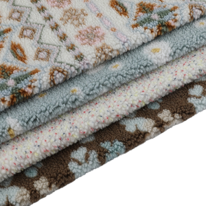 Chất lượng cao 100% polyester 350GSM Jacquard <span class=keywords><strong>Sherpa</strong></span> giả lông vải - Product Image 1