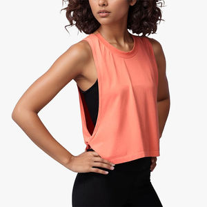 <b>Loose</b> Sleeveless Cover-Up Sports <b>Vest</b> Women's Summer Lightweight Breathable Running Yoga <b>Top</b> Fitness <b>Vest</b> - Product Image 4