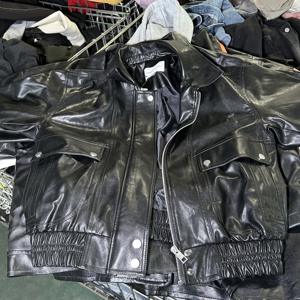 C10, оптовая продажа, Высококачественная б/у одежда, тюки, подержанная кожаная куртка, смешанное винтажное пальто - Product Image 5