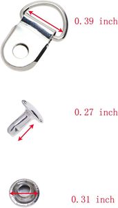 Pieces <b>Shoe</b> Boot Lace <b>Hooks</b> Buckle Rivets Loop Ring With Rivets <b>Shoe</b> Boot Buckle - Product Image 2