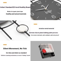 Jam dinding minimalis Modern mewah, jam dinding minimalis mewah Modern untuk ruang tamu kuarsa kelas atas Wajah tunggal bebas lubang Jam dekorasi rumah senyap