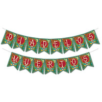 Bannière suspendue d'Halloween personnalisable en gros, directement de l'usine, guirlandes triangulaires, décoration de fête festive en papier
