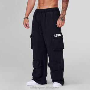 Logo kustom Streetwear kualitas tinggi cetak kebesaran kaki lebar berburu pria pohon asli Camo celana kargo longgar - Product Image 5