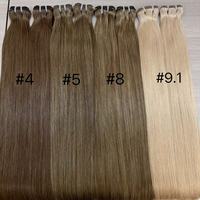 Extensions de cheveux humains brésiliens 100% naturels, alignés sur la cuticule, double épaisseur, qualité Remy, fournisseur de cheveux.