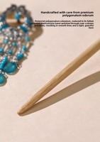 Bâtonnet à cheveux artisanal en bambou, coiffe orientale carbonisée haut de gamme, cadeau de bijoux unique héritage Zen