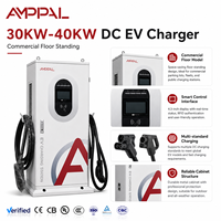 AMPPAL 30KW-40KW Station de Recharge Rapide pour Véhicules Électriques à Refroidissement Forcé Haute Performance AC380V -20~50°C pour Usage Commercial et Domestique