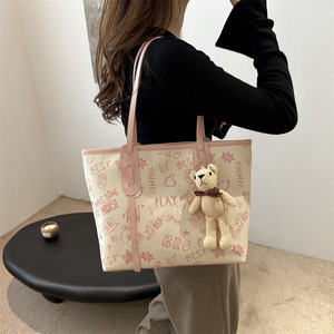 Nouveau Sac Fourre-tout Grande Capacité en Cuir PU Vintage Haut de Gamme <span class=keywords><strong>à</strong></span> Double Fermeture Éclair 2026 – Sac <span class=keywords><strong>à</strong></span> <span class=keywords><strong>Main</strong></span> <span class=keywords><strong>Femme</strong></span> Tendance Graffiti - Product Image 2
