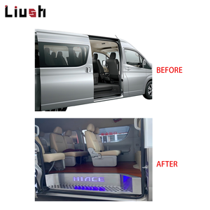 Panneau de pied marchepieds latéraux cadre pièces de rechange porte coulissante couvercle de marchepied avec LED pour <span class=keywords><strong>Toyota</strong></span> Hiace H300 GL Grandia <span class=keywords><strong>Tourer</strong></span> HiAce Commuter - Product Image 1