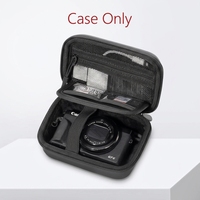 Étui de transport pour appareil photo avec poche en filet et emplacements pour cartes, boîte organisatrice pour appareil photo numérique étanche et antichoc