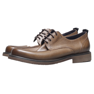 Chaussures Derby en cuir véritable de haute qualité pour hommes, à lacets, solides, vintage, respirantes, résistantes à l'usure, faites à la main, chaussures habillées de bureau pour le printemps - Product Image 1