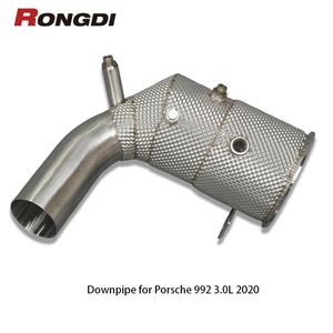Collecteur d'échappement en acier inoxydable 304 haute performance pour <span class=keywords><strong>Porsche</strong></span> 992 3.0L 2020 avec bouclier thermique - Product Image 2