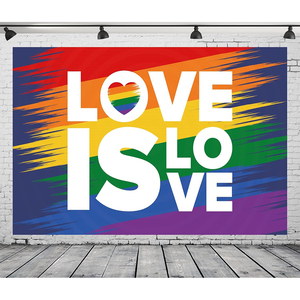 ฉากหลังแฮปปี้ไพรด์ ลายสายรุ้งหลากสีสัน ตกแต่งแบบมัดย้อม แนวฮิปปี้ยุค 60 ฉากหลังธีม LGBT ปาร์ตี้เกย์ไพรด์ แบนเนอร์พร้อมอุปกรณ์ประกอบฉากถ่ายรูป - Product Image 5