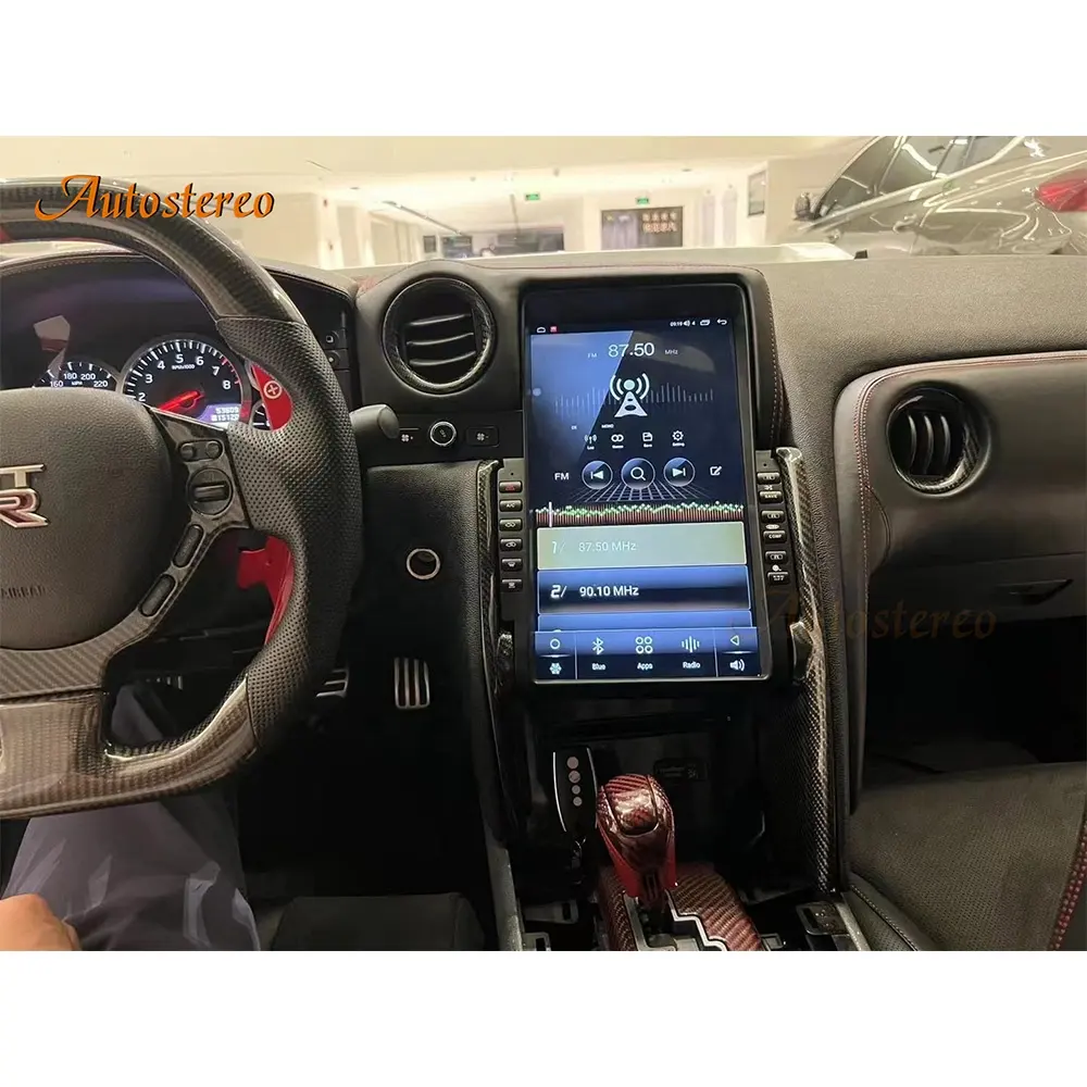 13,6 Zoll Android12 Tesla Radio für Nissan GT-R GTR Skyline 2009-2016 Auto GPS Navigation Auto Stereo Head Unit Multimedia Player