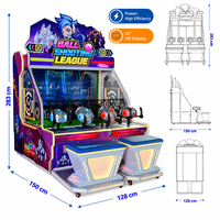 Jeu d'arcade de tir de balles à écran 65 pouces pour 4 joueurs, équipement de récompense commercial pour centre de divertissement familial