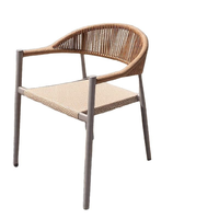 Chaise de jardin en alliage d'aluminium de style nordique - Respirante, imperméable, résistante au soleil, anti-corrosion et anti-âge pour une utilisation en cour