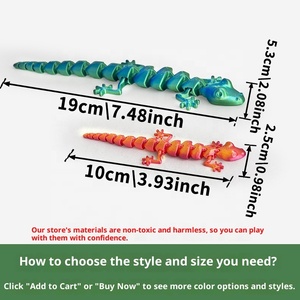 Adorno de <span class=keywords><strong>Lagarto</strong></span> MINI Impreso en 3D, Gecko de Pared Articulado, Modelos de Articulaciones Flexibles, Artículos Esenciales para Cestas, Juguetes Antiestrés para Niños - Product Image 4