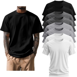 Men's Big & Tall 100% Cotton Quick Dry Breathable Short Sleeve Crew Neck T-Shirts Sublimation <b>Transfer</b> Print Custom Logos - Product Image 3
