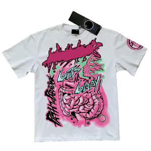 Áo thun cotton cao cấp chất lượng cao, in họa tiết sao địa cầu, tay ngắn, dáng rộng, chất liệu cotton nguyên chất, dành cho nam nữ. - Product Image 4