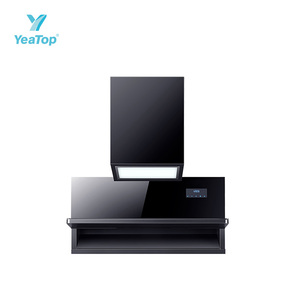 Práctica <span class=keywords><strong>Campana</strong></span> <span class=keywords><strong>Extractora</strong></span> de <span class=keywords><strong>90</strong></span> cm, de Vidrio Negro para Montaje en Pared, Súper Gran Succión, Precio Económico, Alto Valor, Proveedor OEM - Product Image 2