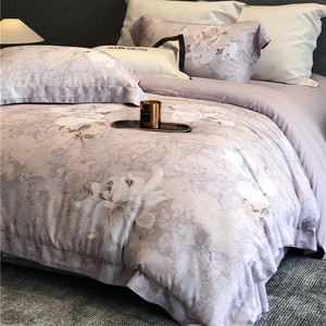 Bộ đồ giường cổ điển sắp xếp bộ đồ giường thoáng khí bộ đồ giường thoải mái Bộ bốn mảnh - Product Image 4