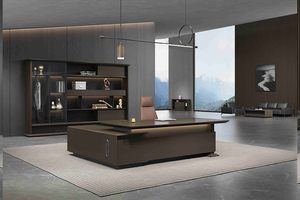 โต๊ะทำงานสำนักงานรูปตัว L เฟอร์นิเจอร์สำนักงานทันสมัย โต๊ะผู้บริหาร โต๊ะซีอีโอ ชุดโต๊ะทำงานสำนักงาน - Product Image 3