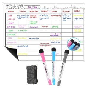 Ensemble d'aimants de réfrigérateur personnalisés double face pour planification mensuelle, <span class=keywords><strong>hebdomadaire</strong></span> et quotidienne, forme personnalisée, tableau blanc effaçable en acrylique, tableau de notes - Product Image 6