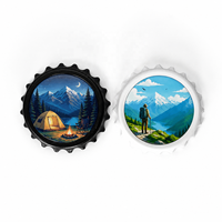 Ouvre-bouteille magnétique de 2,28 pouces (58 mm) avec impression numérique, design créatif, bouton badge DIY pour cadeaux promotionnels et projets