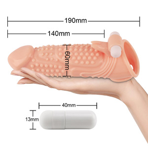 ชุดอุปกรณ์เสริมเพศชายสำหรับผู้ใหญ่ ใช้กับร่างกาย เพื่อเพิ่มขนาด ความหนา และความเร่าร้อน ปลอกอวัยวะเพศชายพร้อมระบบสั่น - Product Image 3