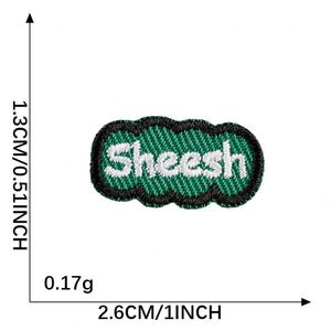 Mini Patch thermocollant brodé mignon avec motif lunettes de soleil et inscription 'Happy Hold on', pour décoration de sacs et étiquettes - Product Image 2