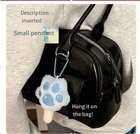 Porte-clés en peluche super doux et moelleux en forme de patte de chat, sensoriel, amusant, chaud et confortable, pendentif pour sac et sac à main