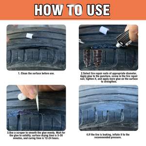 Pegamento de Reparación de Neumáticos WBG de Color Negro, Adhesivo de Goma para Flancos y Pinchazos de Neumáticos, Pegamento Instantáneo para Goma, Neumáticos, Botas y Cinturones - Product Image 3